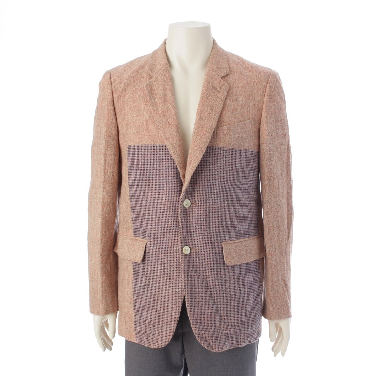 COMME des GARCONS HOMME PLUS wool Mod period patchwork tailored jacket outer PJ-04027M pink beige M