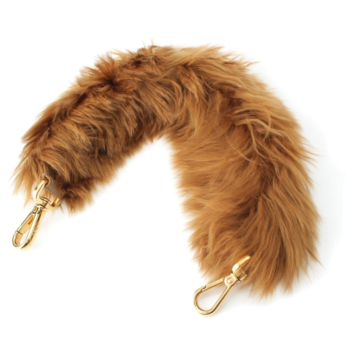 FENDI Mini strap you fur Shoulder strap Bag accessories Brown