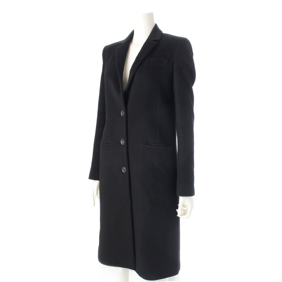 GUCCI wool Long Chester coat 455739 black 40