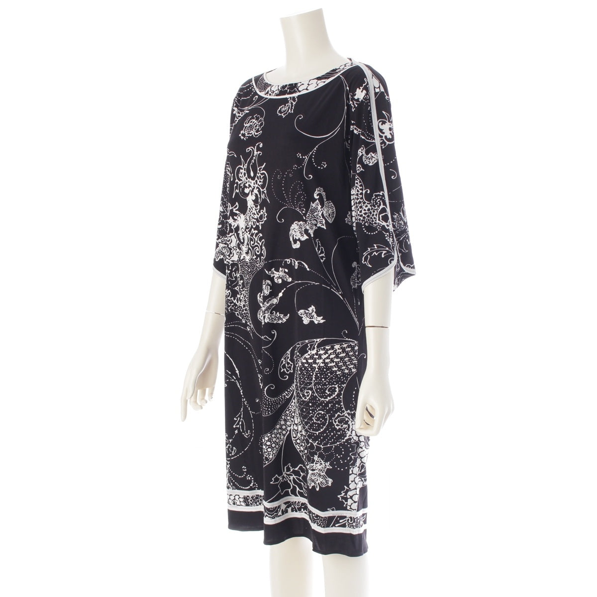 LEONARD Cancan material Overall handle one piece dress 0330325 Black White 38