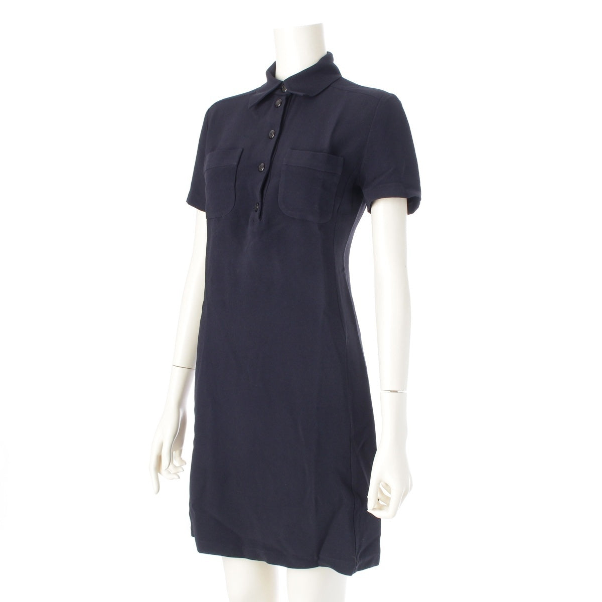 GUCCI Tom Ford GG Button Long one piece dress Navy 38