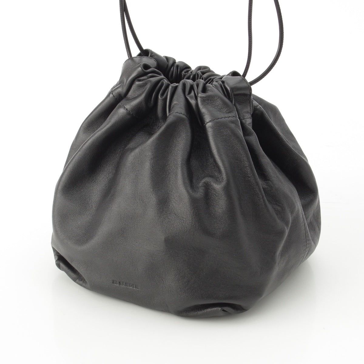JIL SANDER DUMPLING leather purse Shoulder Bag black