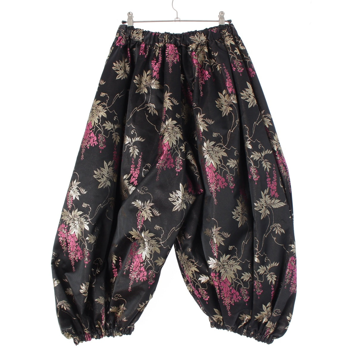 COMME des GARCONS COMME des GARCONS Jacquard Floral Balloon Pants Bottoms RO-P003 Black x pink x gold XS