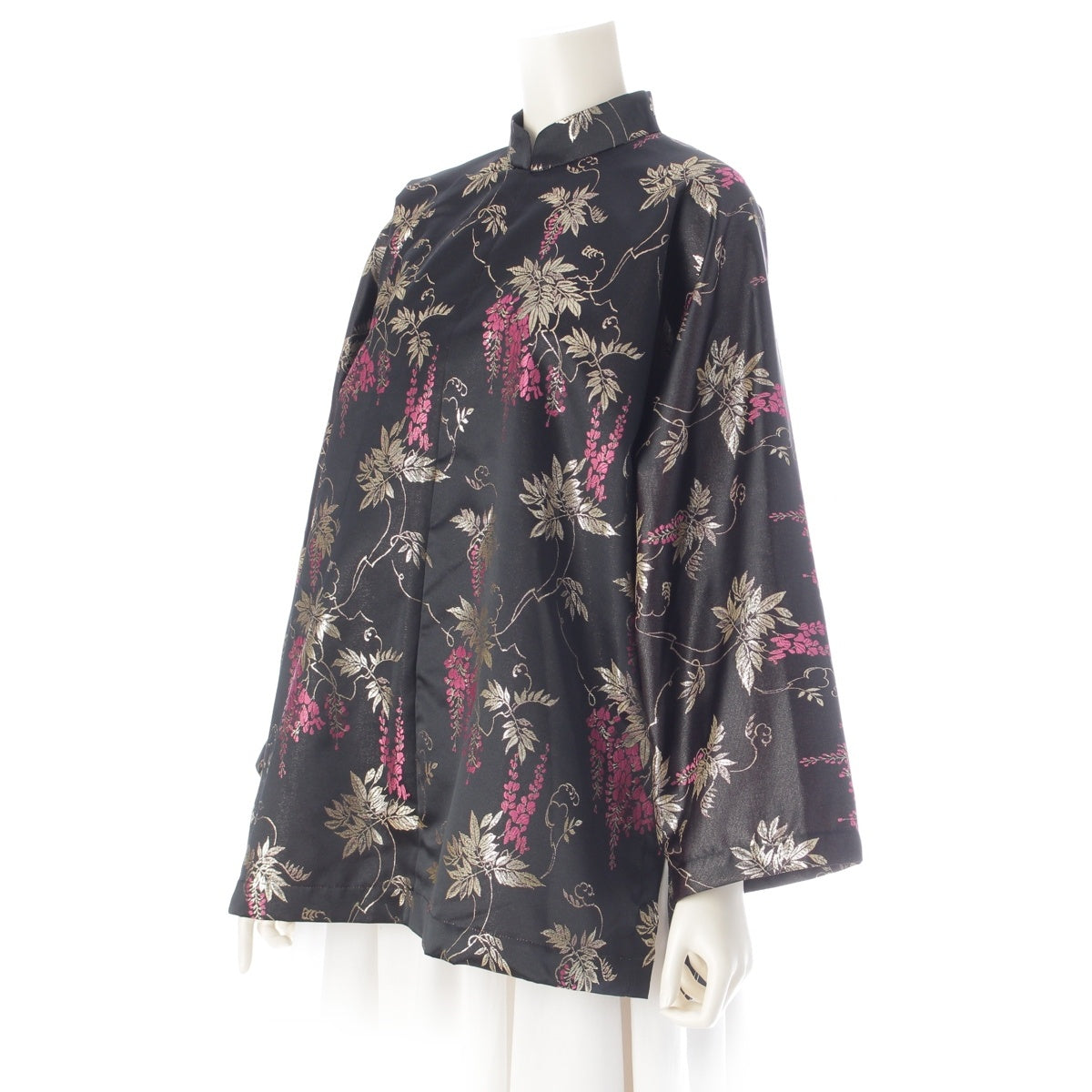 COMME des GARCONS COMME des GARCONS Comme Comme Jacquard Floral Print Tunic tops RO-J017 Black x pink x gold M