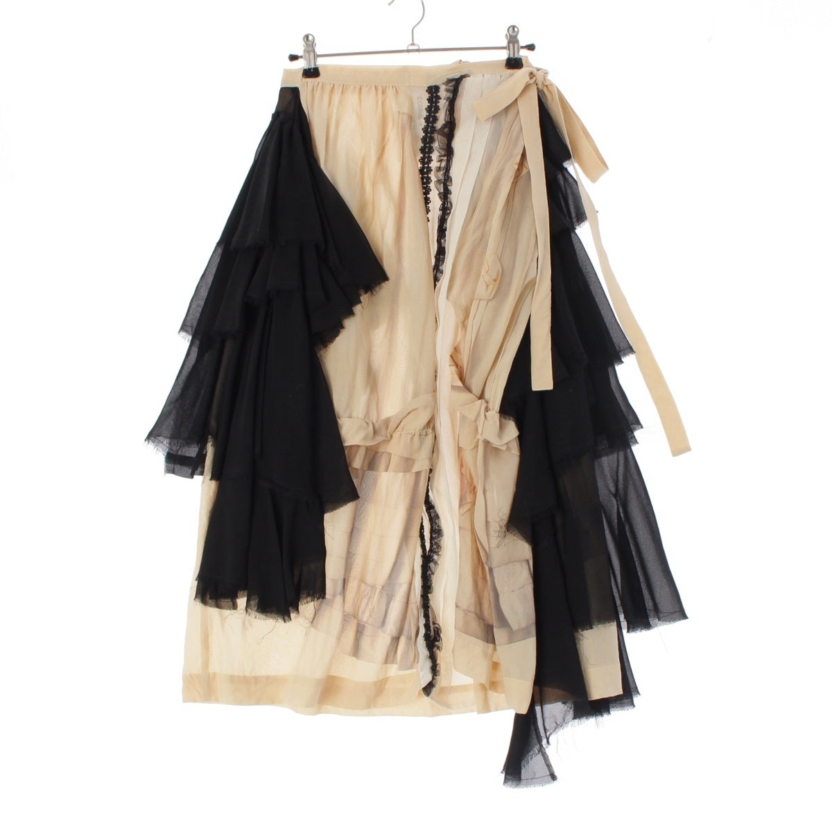 COMME des GARCONS Broken Bride Tulle Wrap skirt Bottoms GP-S023 Beige black S