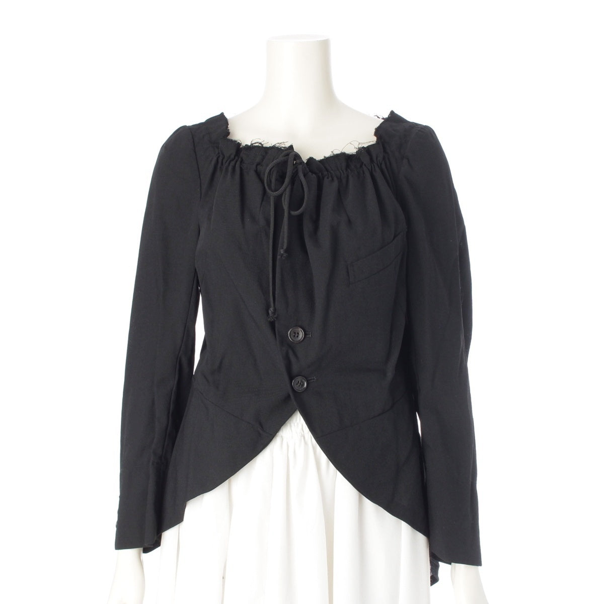 COMME des GARCONS wool Gathered neck tailored jacket GE-J003 black S