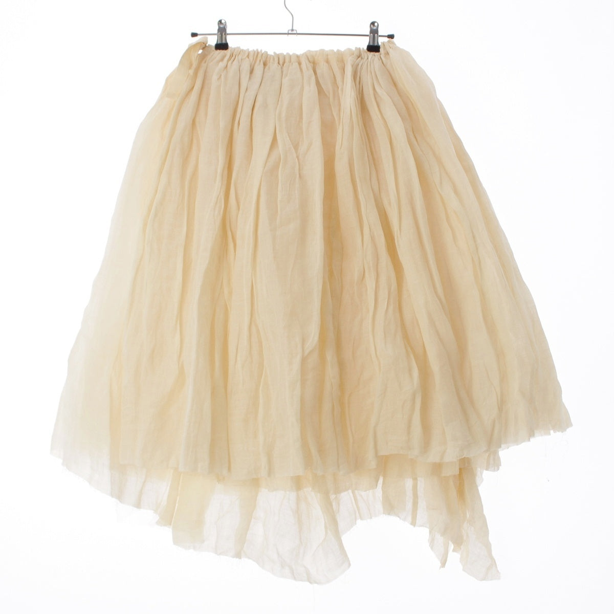 COMME des GARCONS linen Tulle Wrap skirt GS-10074S beige S