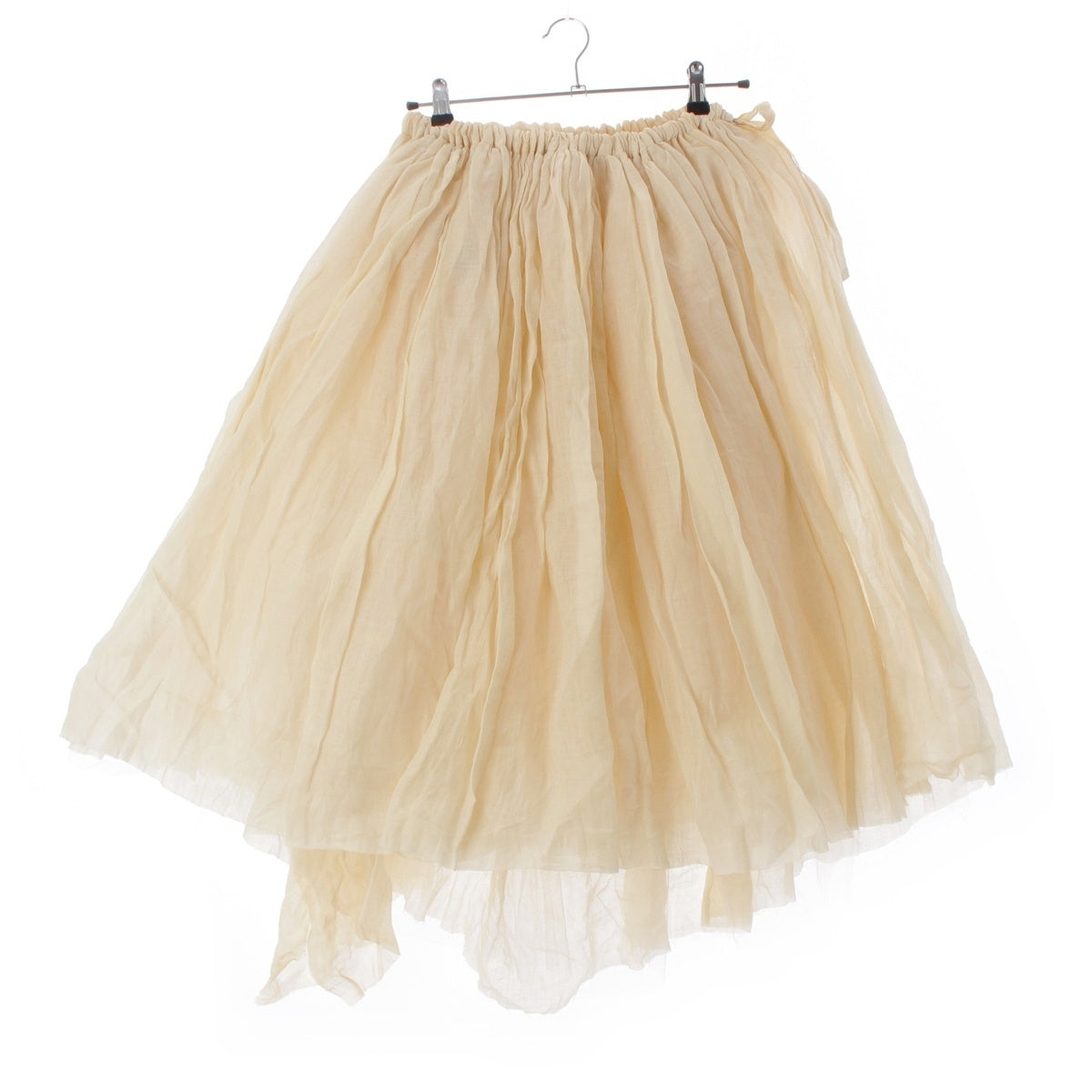COMME des GARCONS linen Tulle Wrap skirt GS-10074S beige S