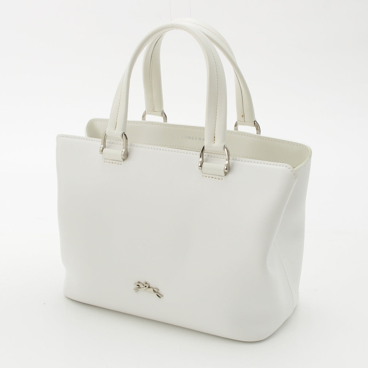 Longchamp Honore leather 2way Shoulder Tote Bag white