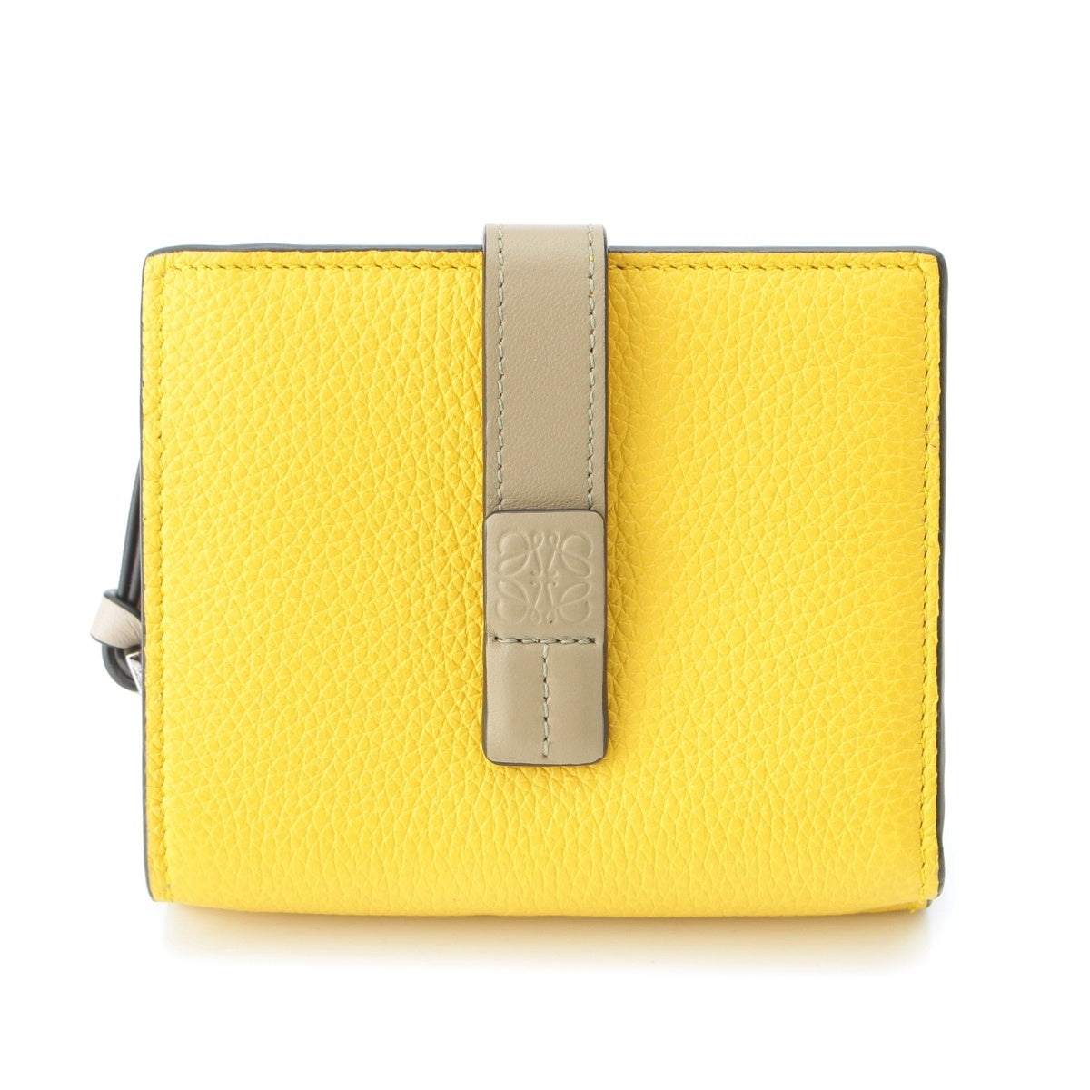 LOEWE leather Anagram compact wallet Bifold Wallet yellow