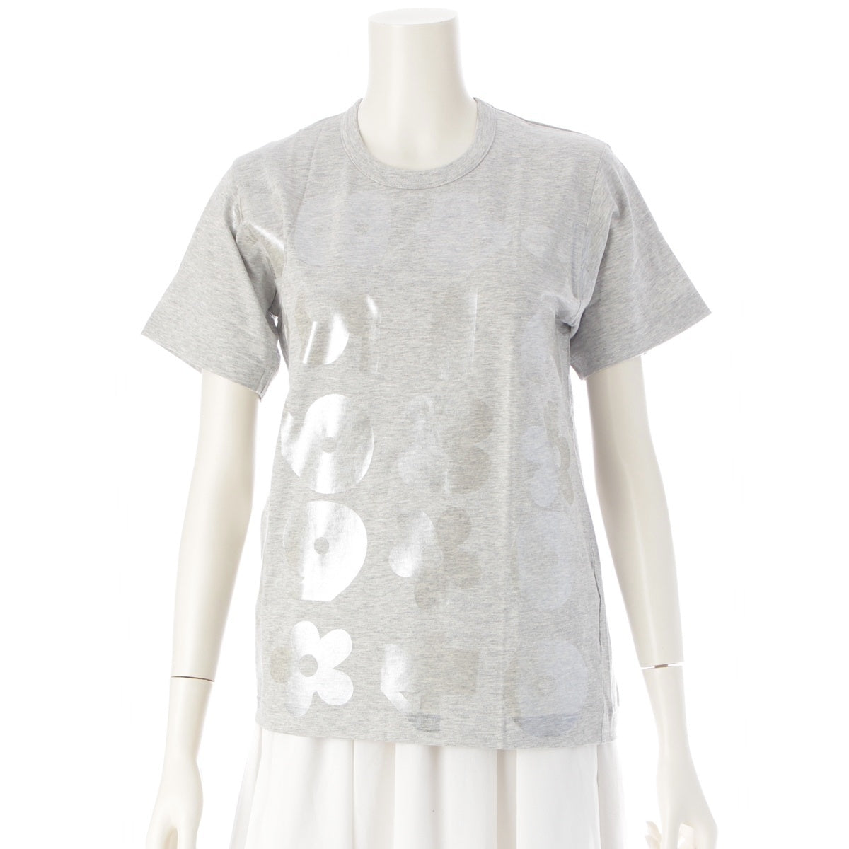 COMME des GARCONS Number motif print Short sleeve T-shirt tops GE-T030 gray one size