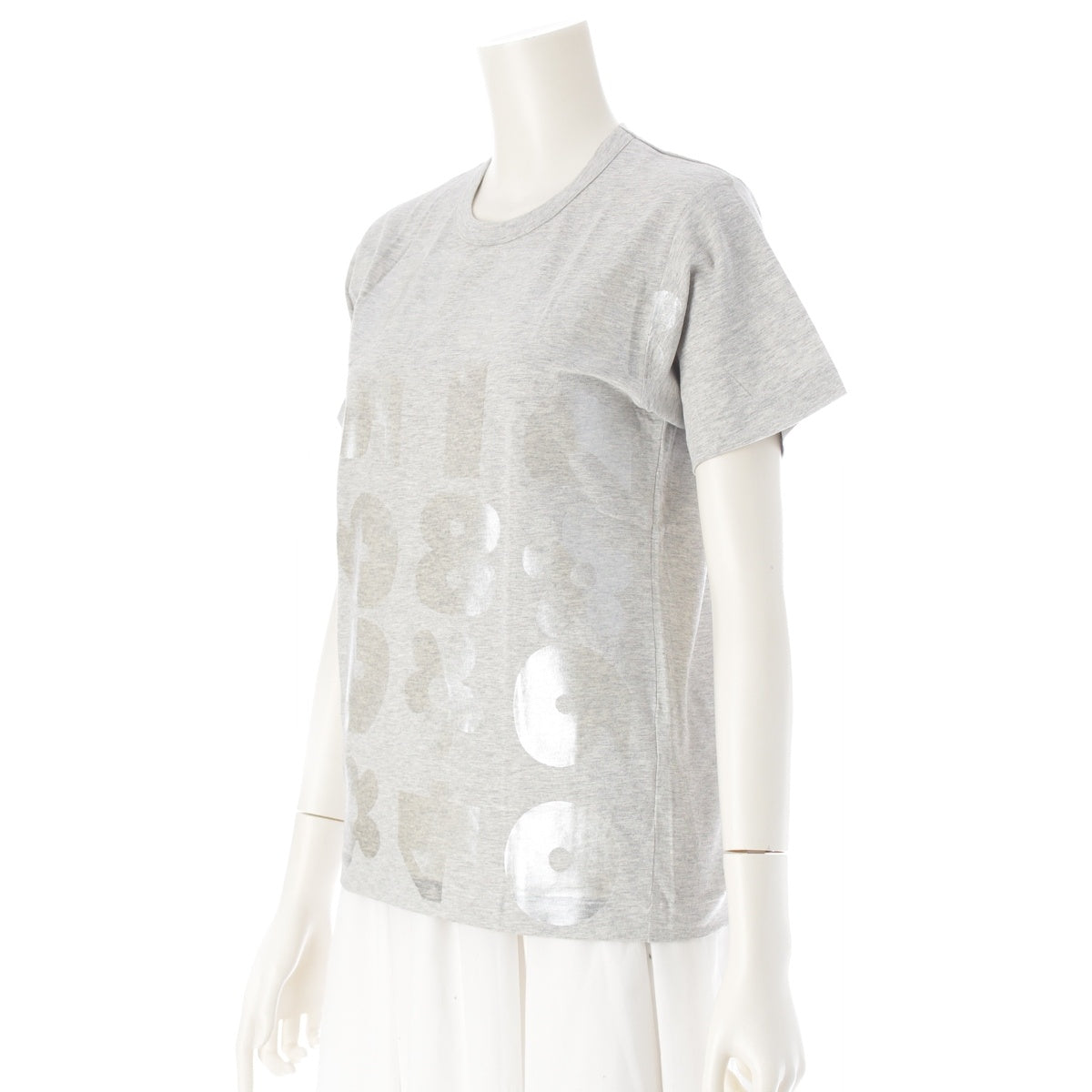 COMME des GARCONS Number motif print Short sleeve T-shirt tops GE-T030 gray one size