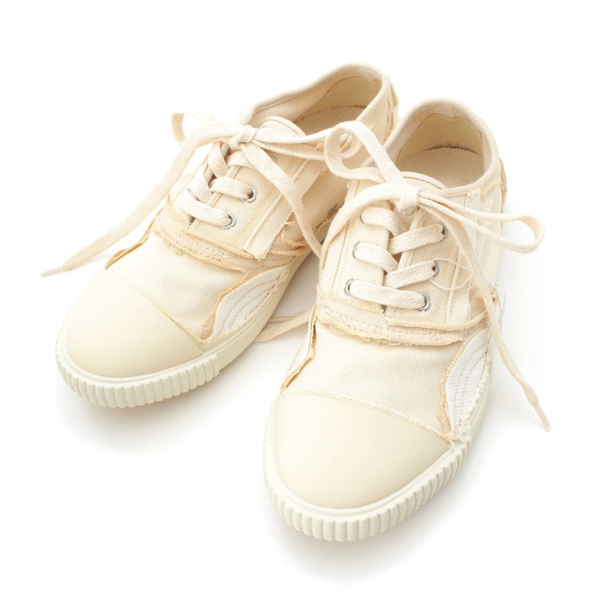 Maison Margiela canvas 〇22 Used processing inside out sneakers shoes S97WS0063 Ivory 38