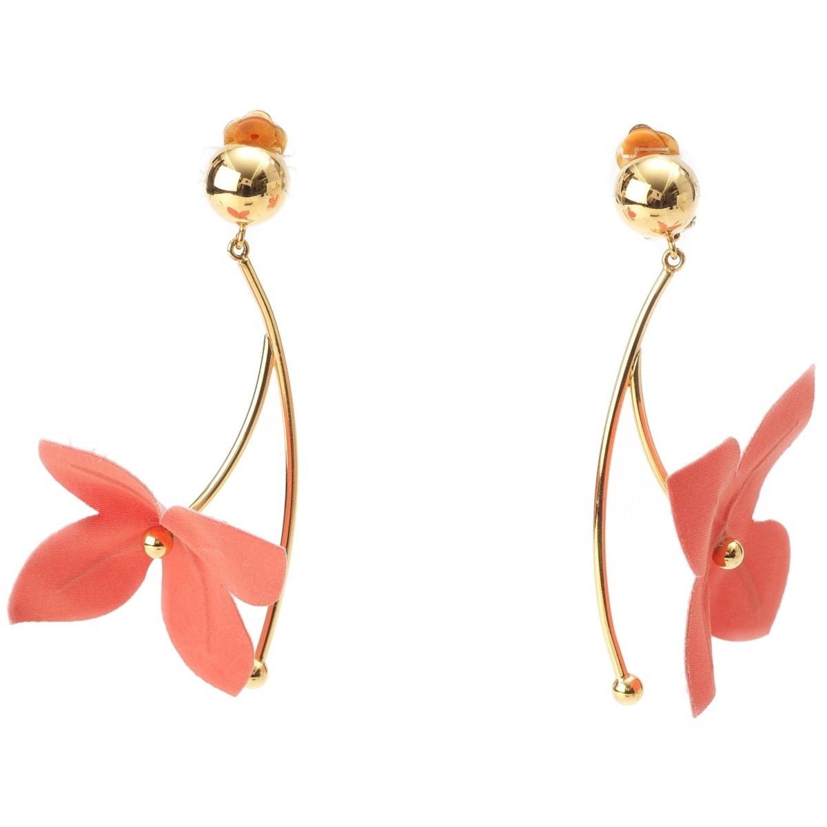 MARNI Flower motif Earring Accessories ORMV015A0 Gold x red
