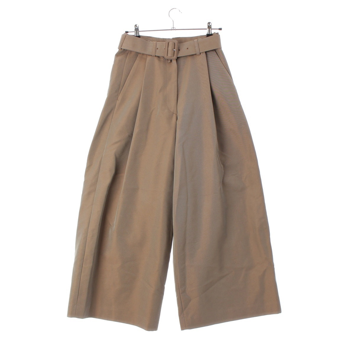 DRIES VAN NOTEN cotton Belted, glossy, wide Pants Bottoms Brown 36