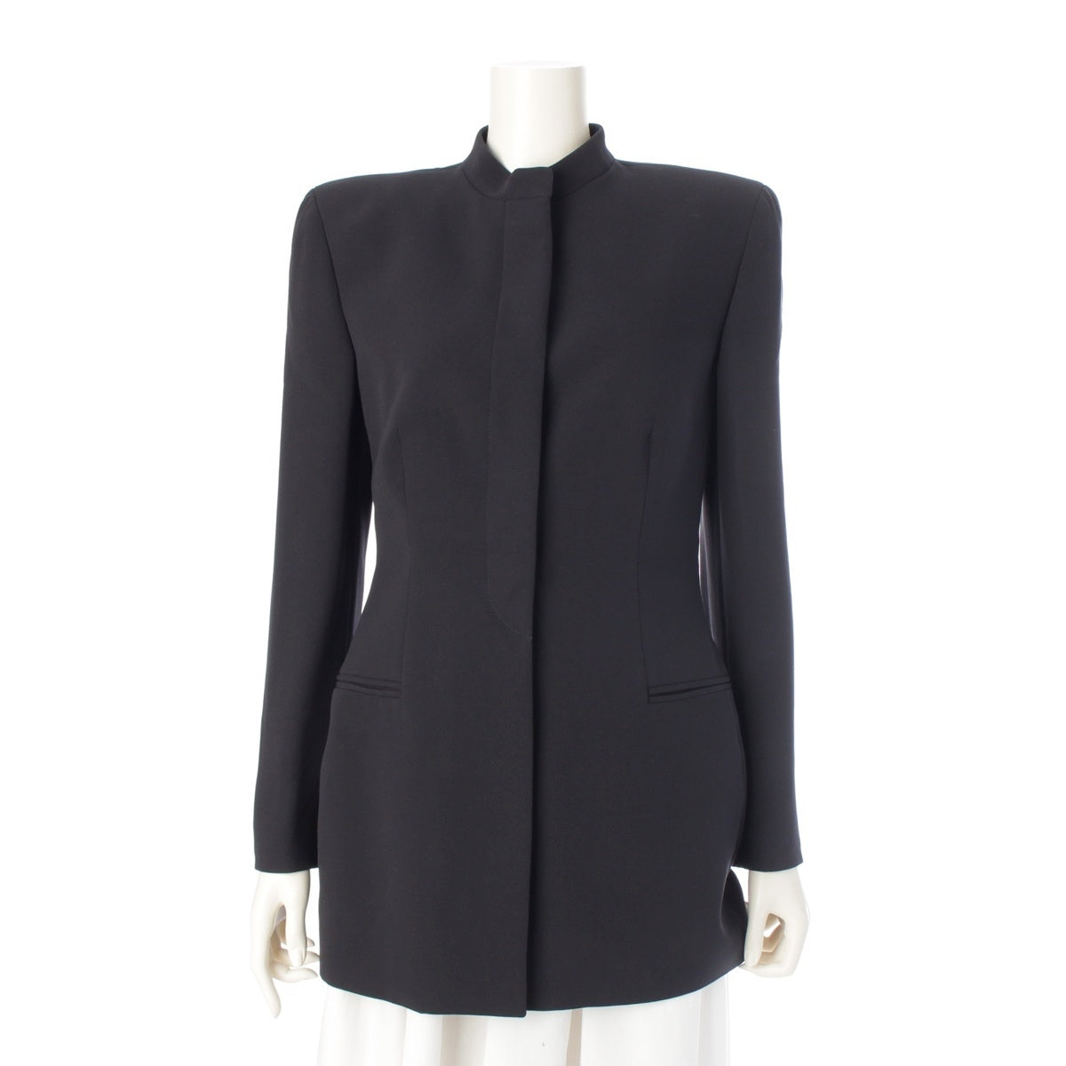 GIORGIO ARMANI silk No color jacket black 38