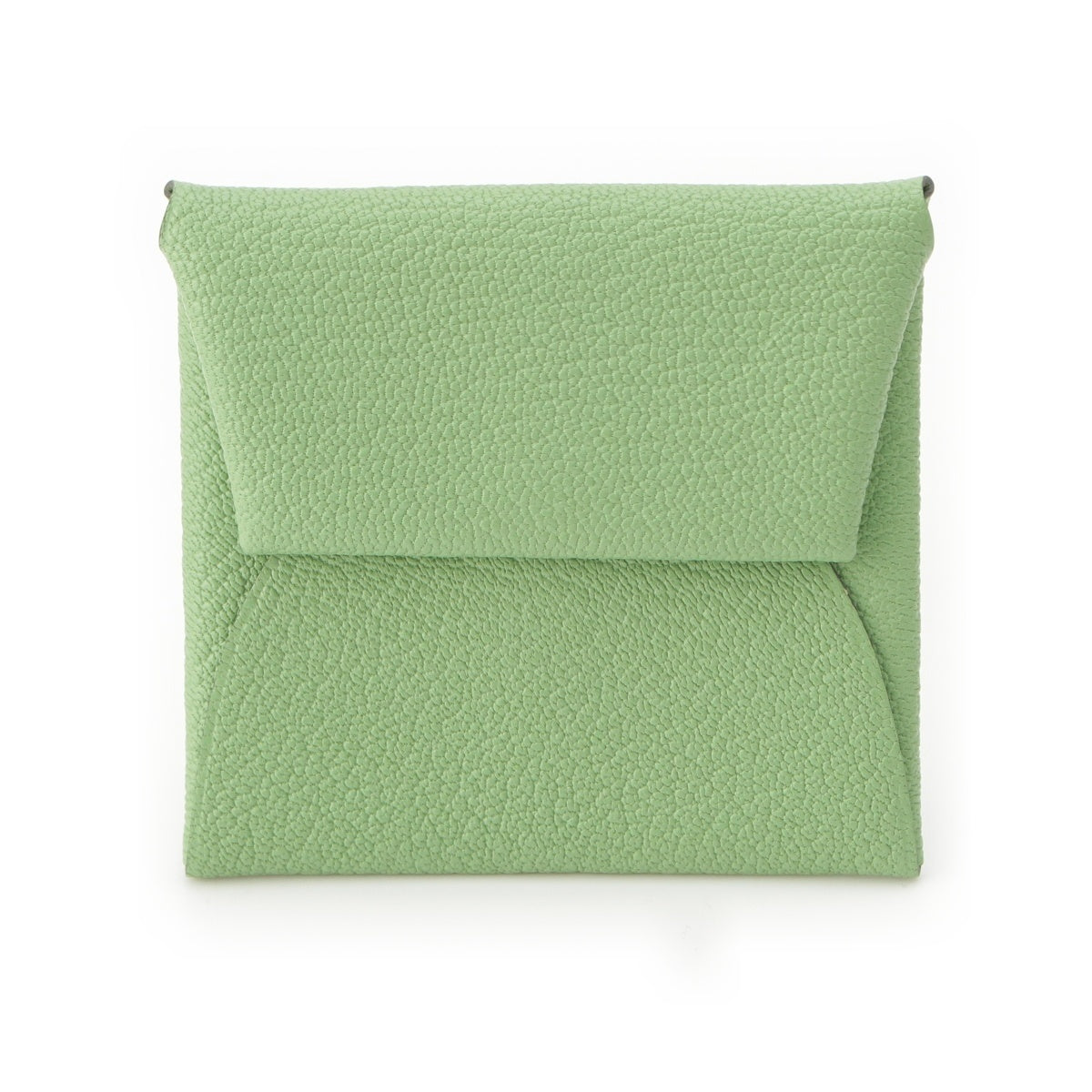 HERMES Bastia Shave Coin Pocket Coin case W stamped Vert Cricket Green