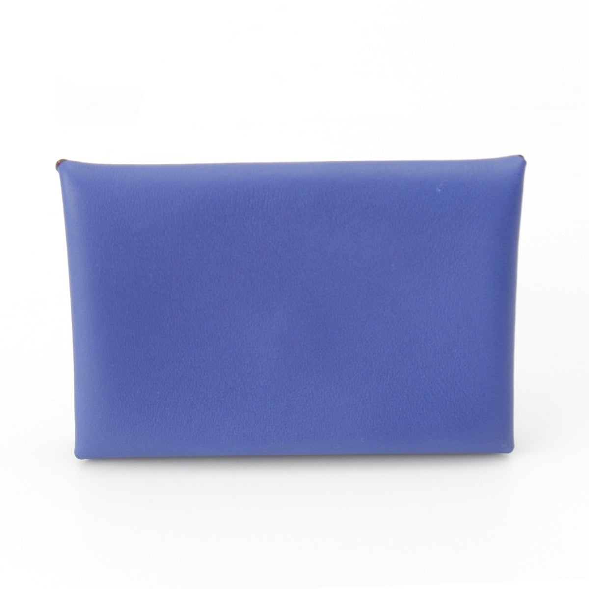 HERMES Calvi Verso Swift Chevre Card Case B stamped Blue Purple