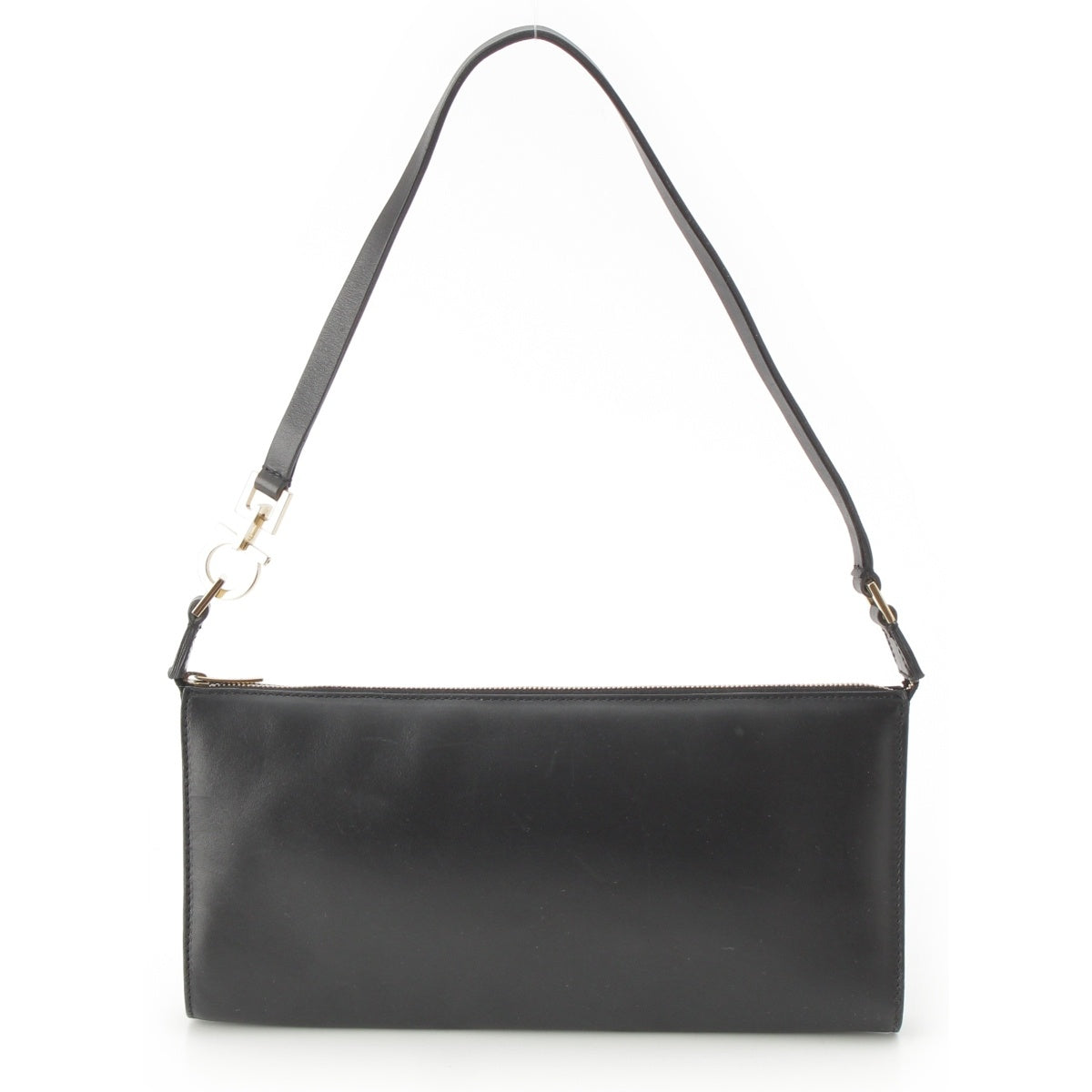 Salvatore Ferragamo Gancini Clutch Shoulder Bag AU-21-2306 black