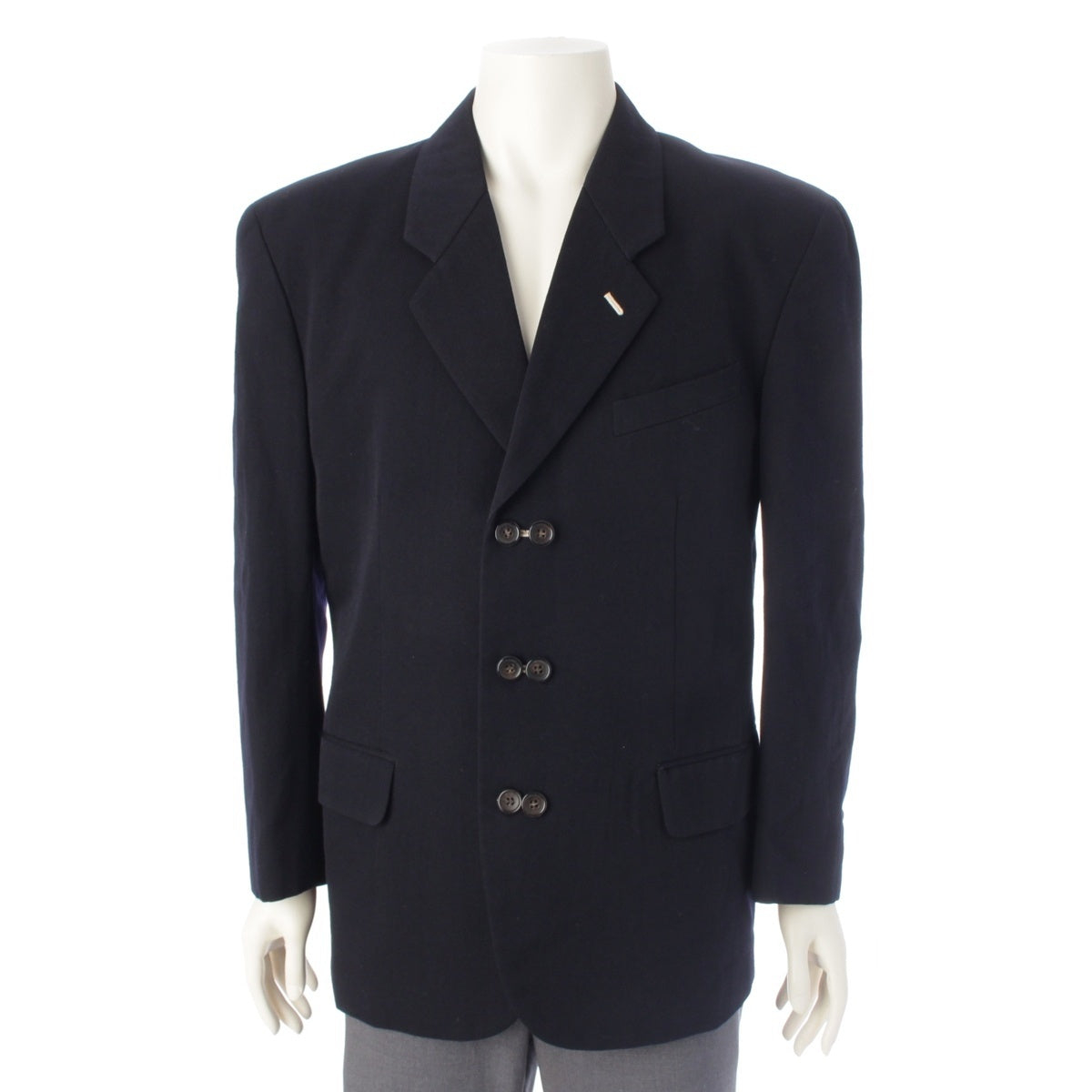 COMME des GARCONS HOMME PLUS wool White Stitch 3B Shirt tailored jacket Navy S