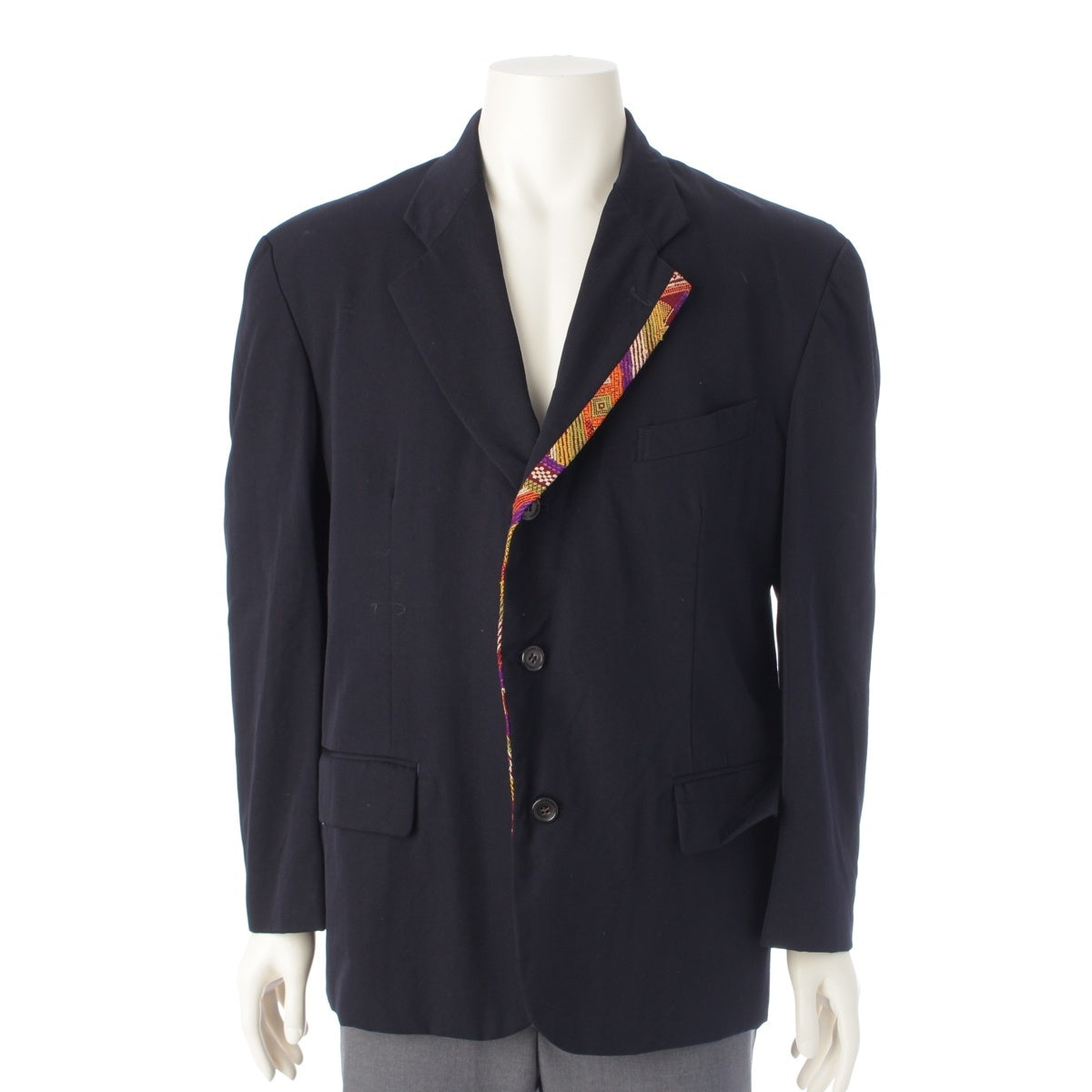 COMME des GARCONS HOMME PLUS wool Ethnic period lapel switch 3B tailored jacket Navy S