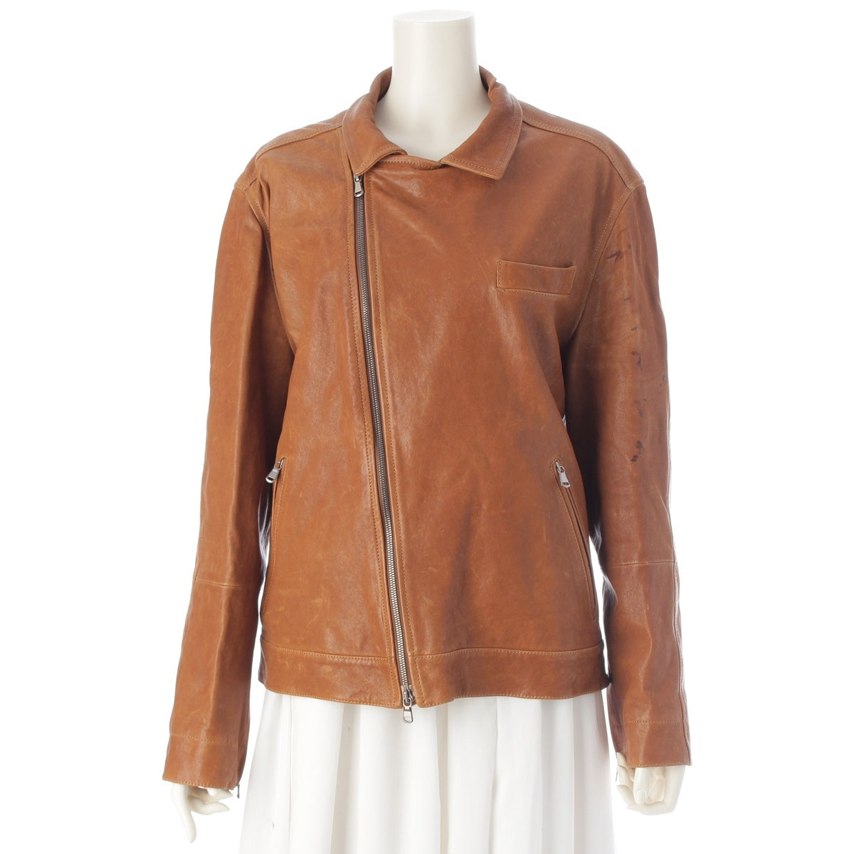 Brunello Cucinelli leather Jacket Brown M