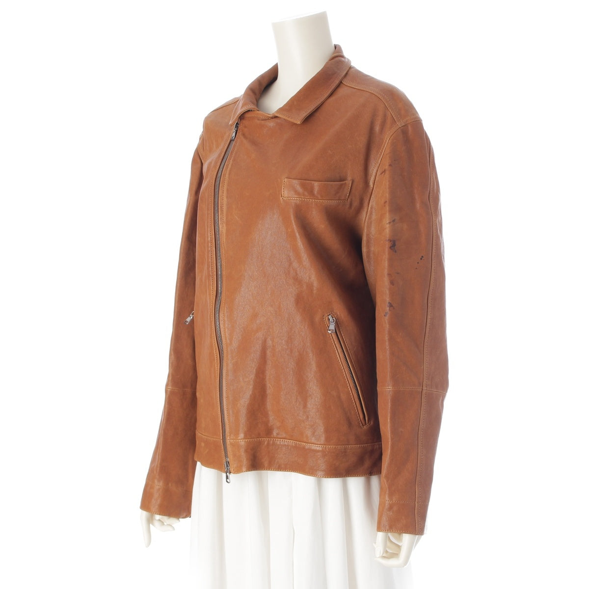 Brunello Cucinelli leather Jacket Brown M