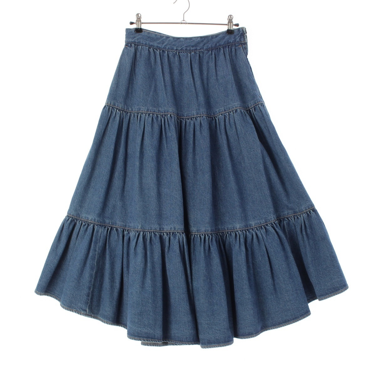 CELINE Washed denim flare skirt Bottoms blue 26