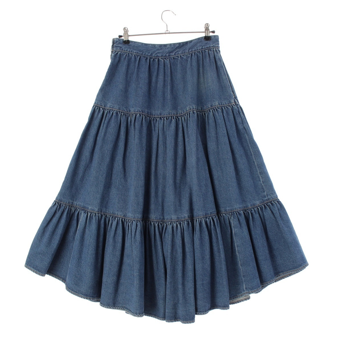 CELINE Washed denim flare skirt Bottoms blue 26