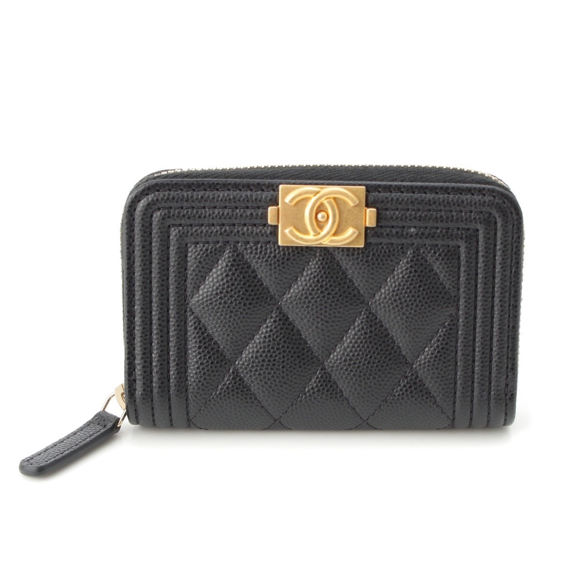 CHANEL Caviar skin Boy chanel Coin case black