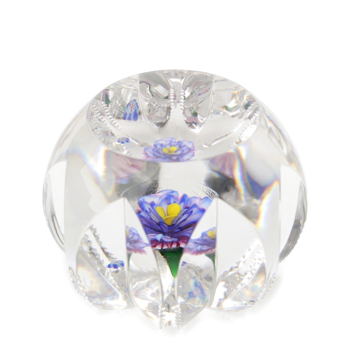 Saint-Louis Glass Flower Crystal Paperweight Miscellaneous goods purple