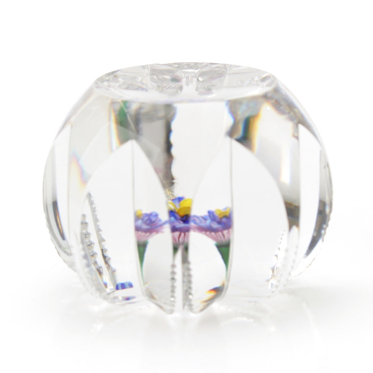 Saint-Louis Glass Flower Crystal Paperweight Miscellaneous goods purple