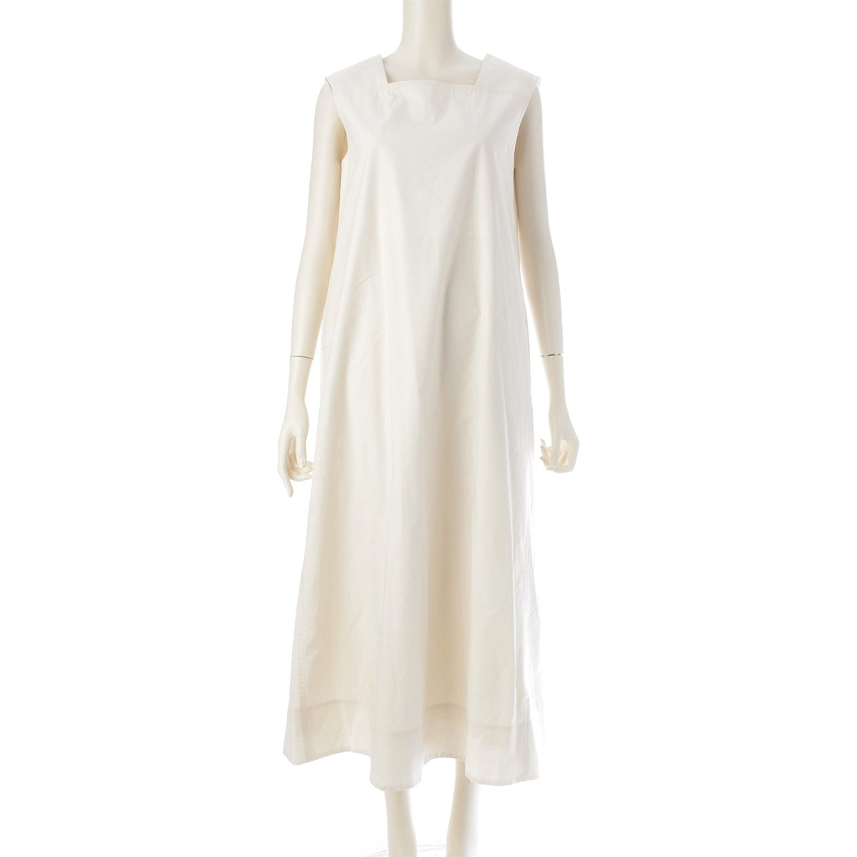 Drawer cotton Square neck Long Sleeveless one piece dress 6526-234-1392 white 36
