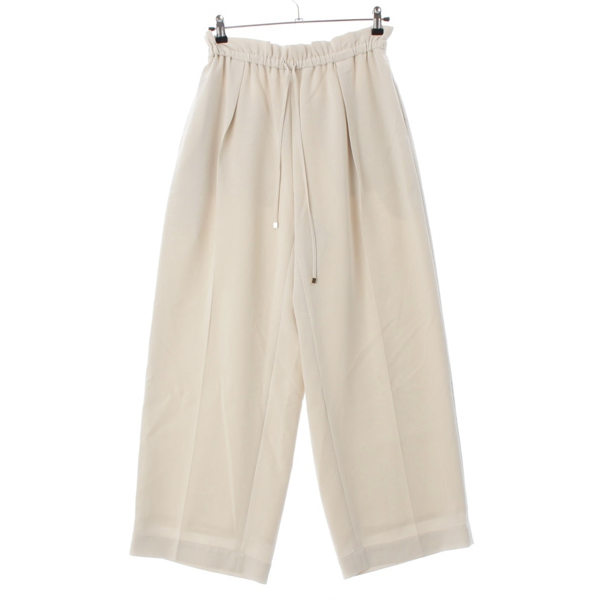ebure Triacetate Double Cloth Washable Easy Wide Straight Pants Bottoms 4110600567 Ivory 38