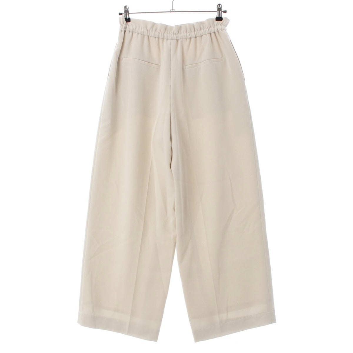 ebure Triacetate Double Cloth Washable Easy Wide Straight Pants Bottoms 4110600567 Ivory 38