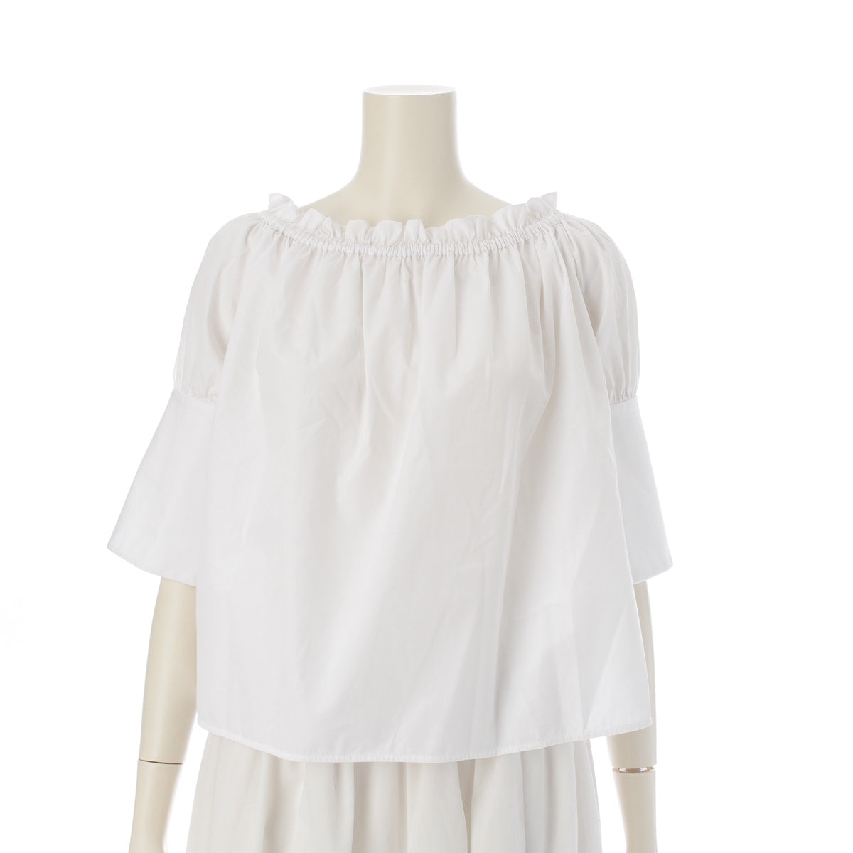 Dior cotton Off Shoulder blouse 151B70A3356 white 42