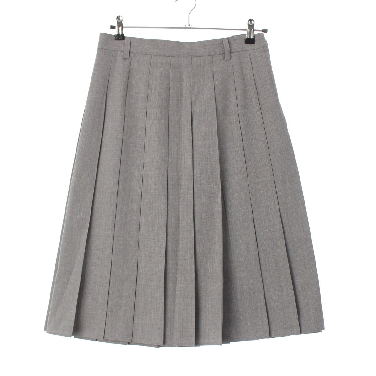 PRADA Virgin wool pleated skirt skirt DNA91M gray 42
