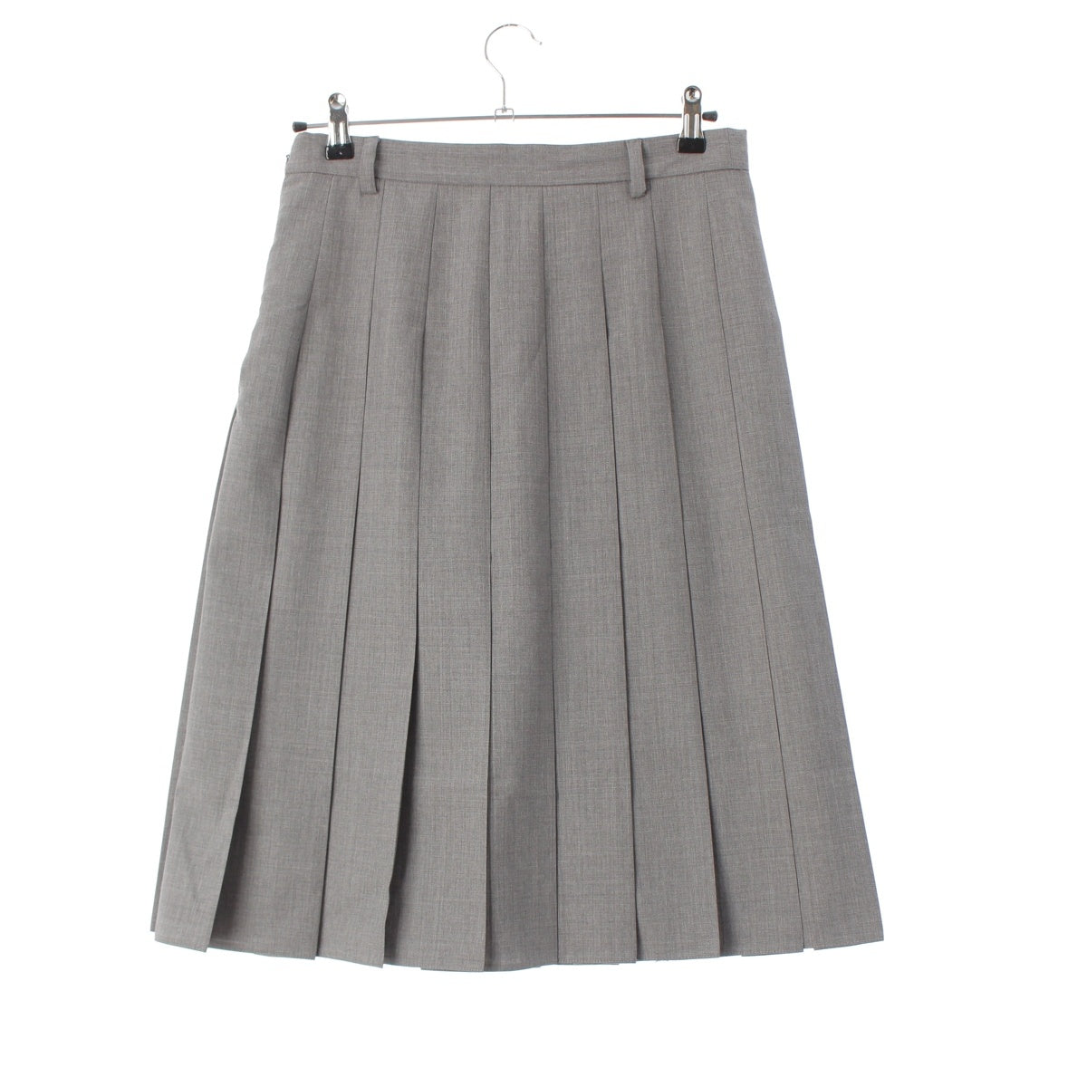 PRADA Virgin wool pleated skirt skirt DNA91M gray 42