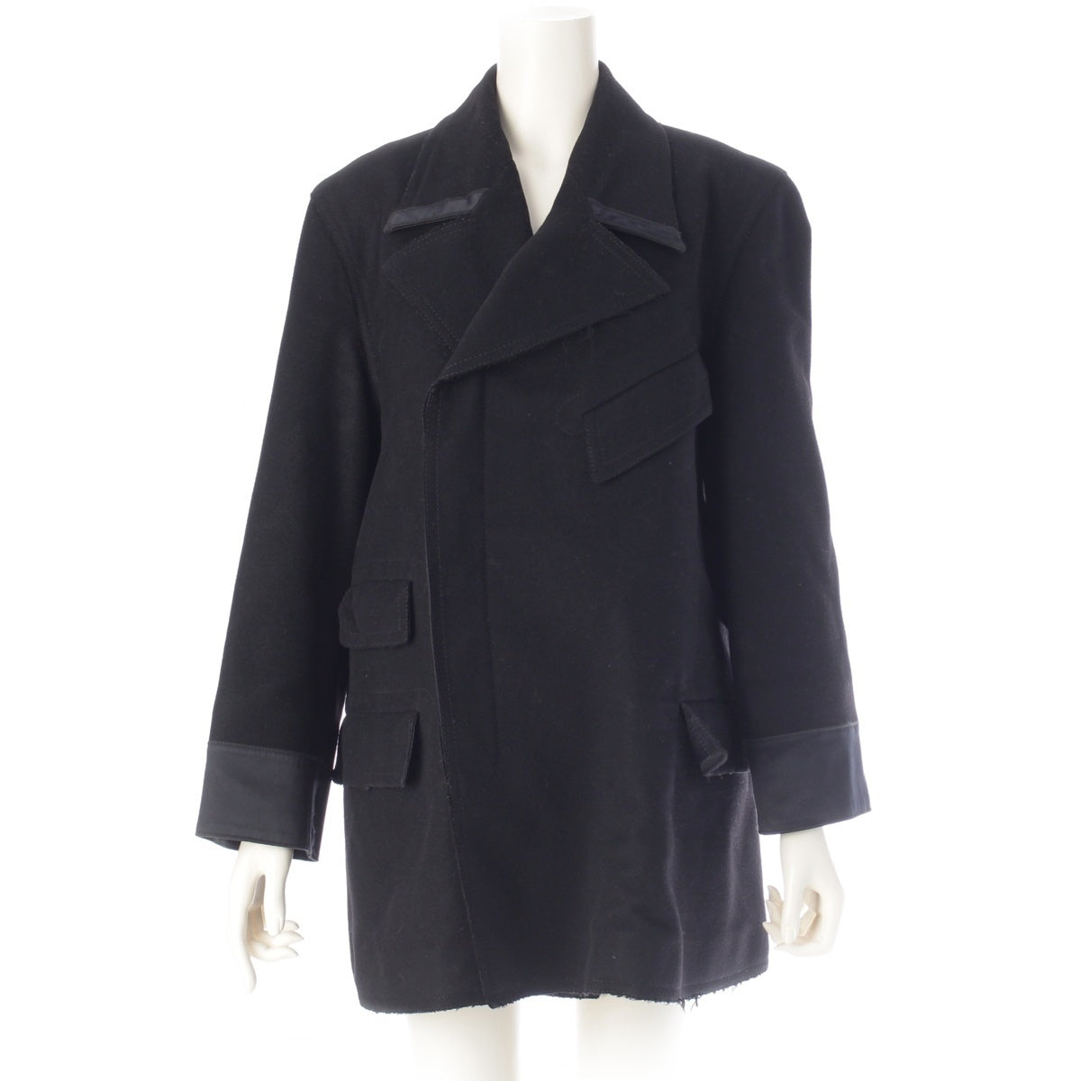 GUCCI Cashmere blend wool Tom Ford-era Chester coat outer black 38