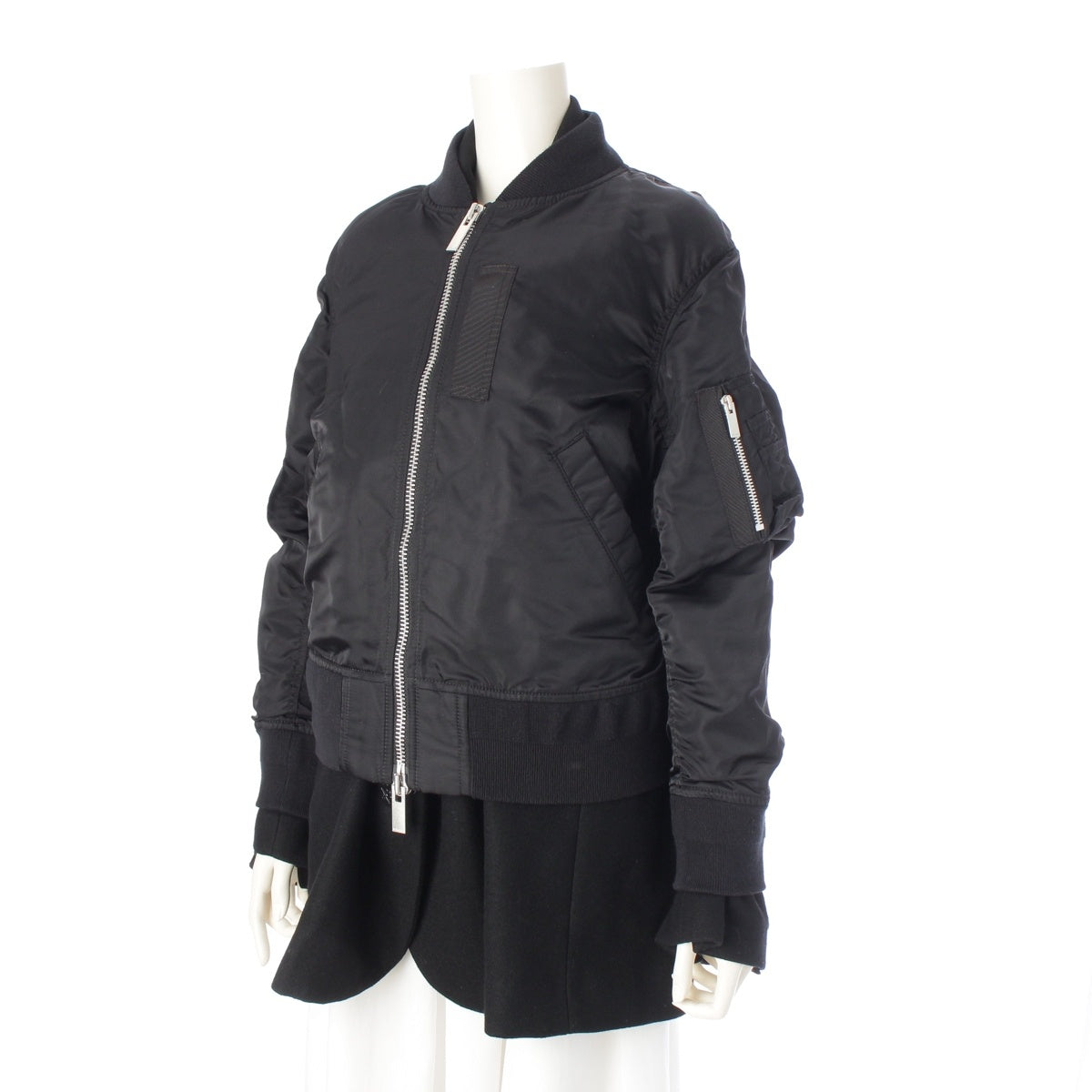 Sacai Docking MA-1 Blouson Jacket outer 19-04713 black 1