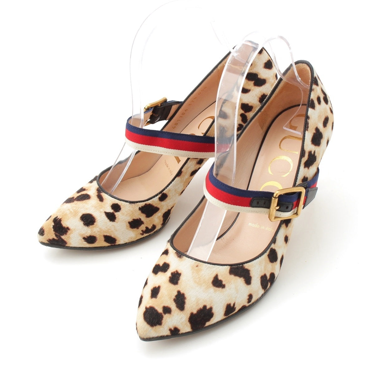 GUCCI Tricolor line Harako Animal Heels pumps 481186 multicolor 37 1/2