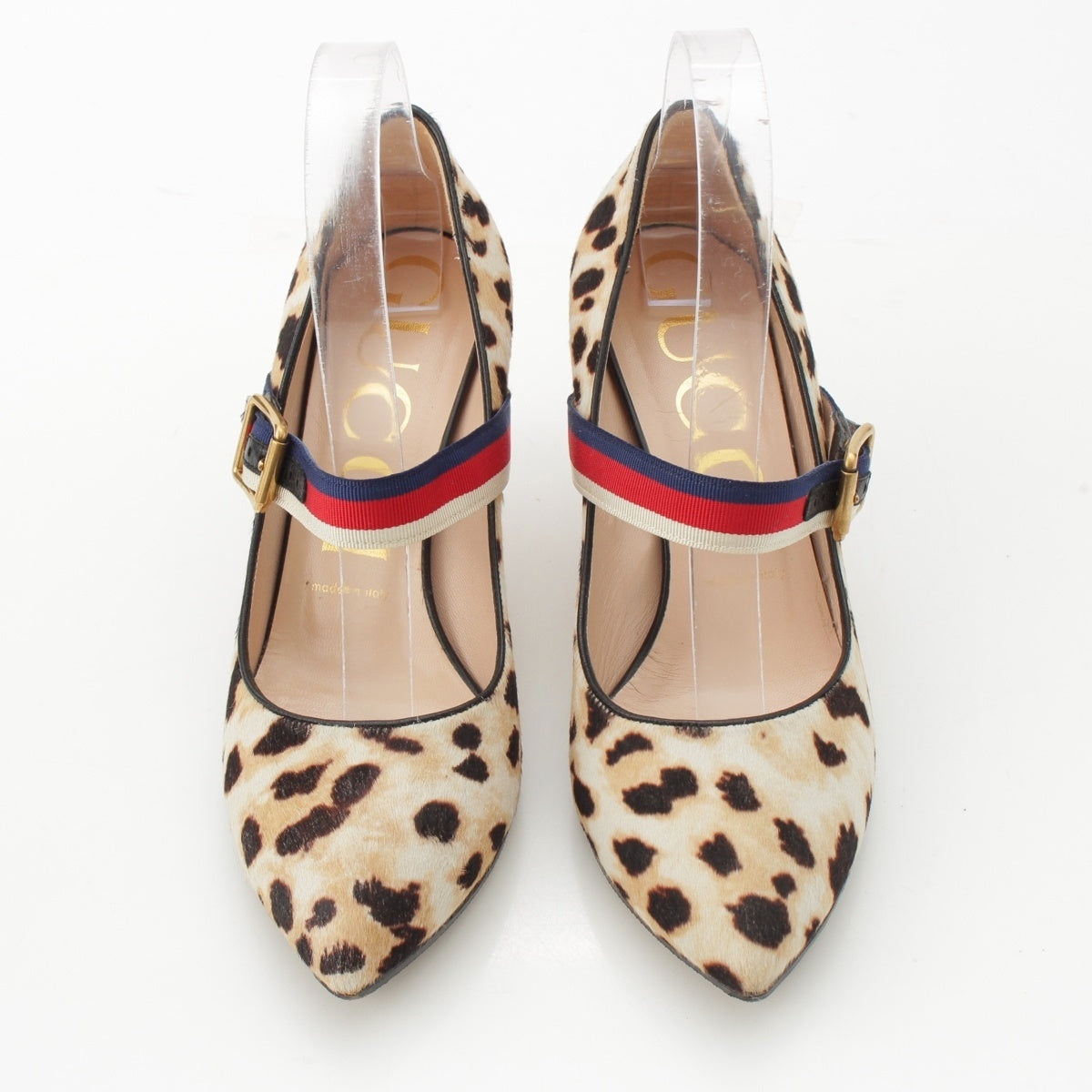 GUCCI Tricolor line Harako Animal Heels pumps 481186 multicolor 37 1/2