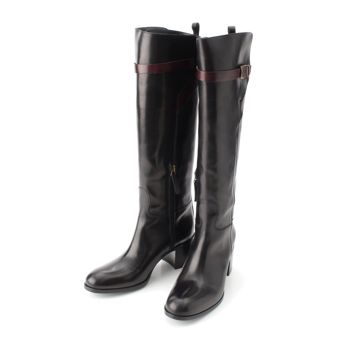 SARTORE leather Jodhpurs Long boots shoes 2062-84 Brown black 37