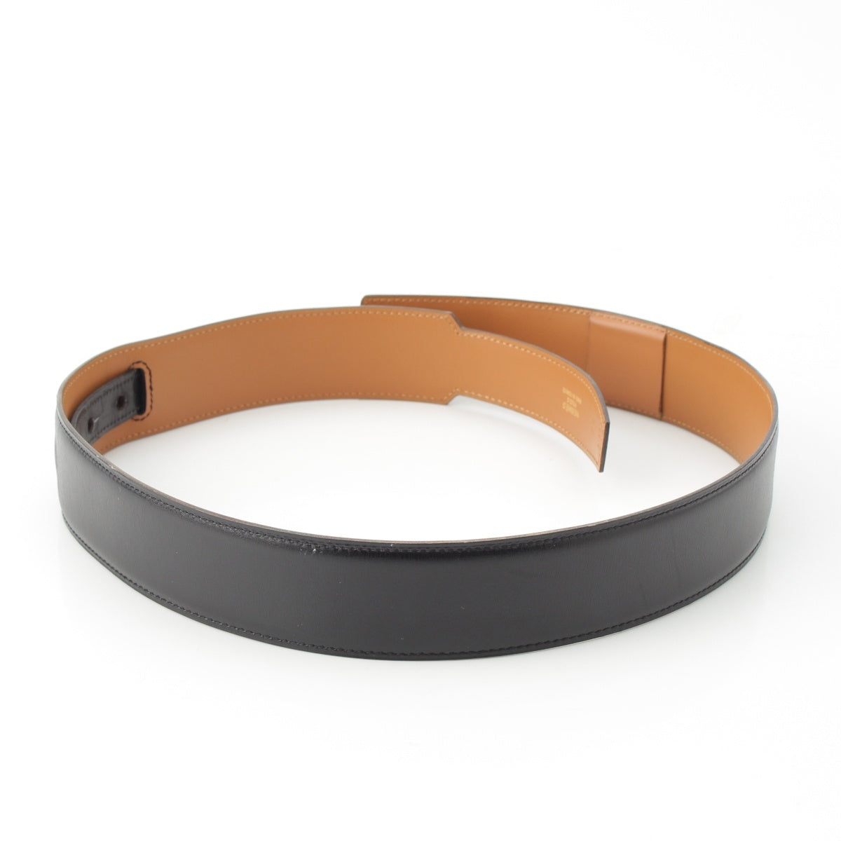 HERMES Kelly belt black 75