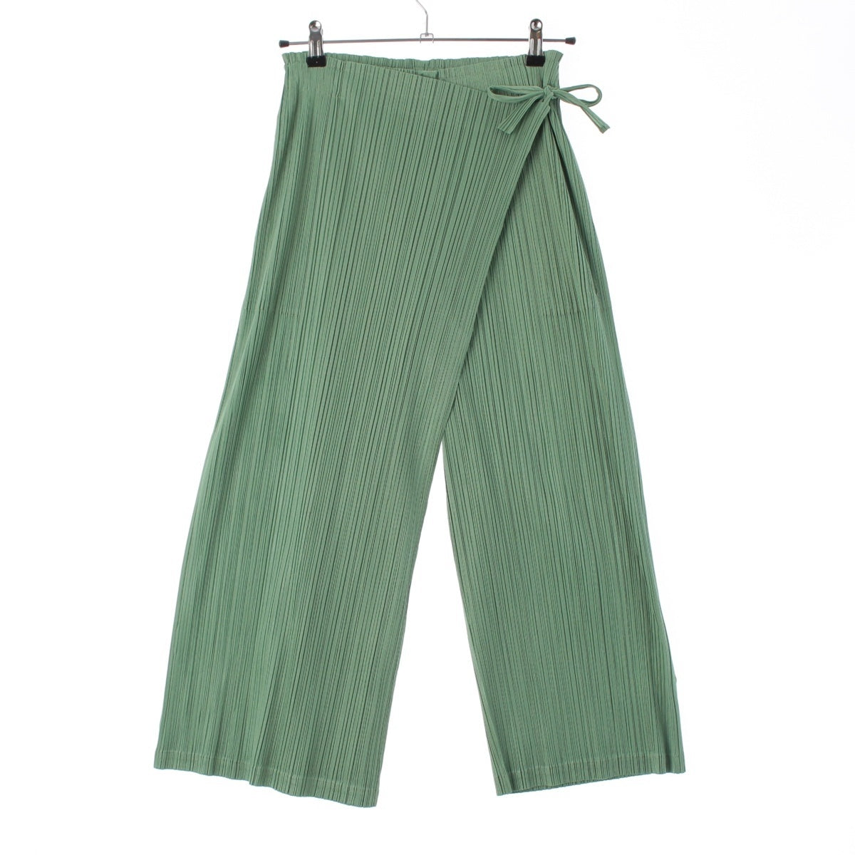 PLEATS PLEASE ISSEY MONTHLY COLORS：FEBRUARY polyester Pants Bottoms Wrap PP31JF125 Steel Green 3