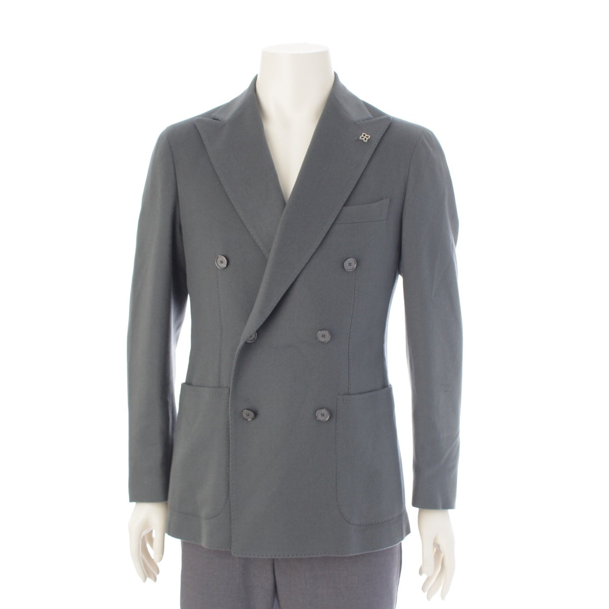 TAGLIATORE cashmere Double breasted tailored jacket outer gray 48