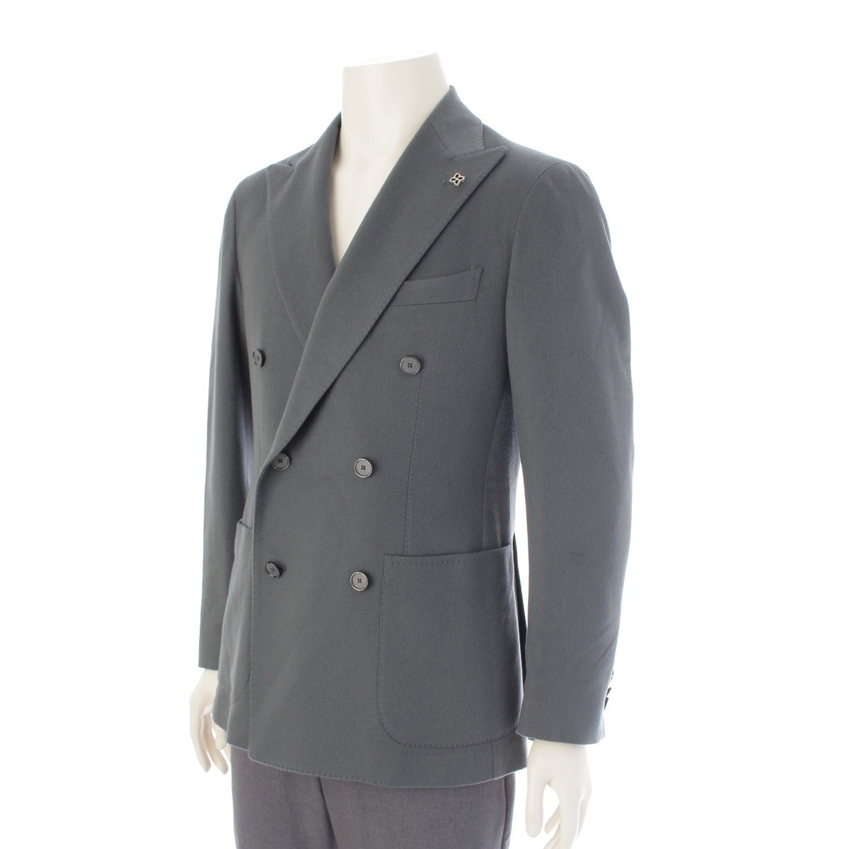 TAGLIATORE cashmere Double breasted tailored jacket outer gray 48