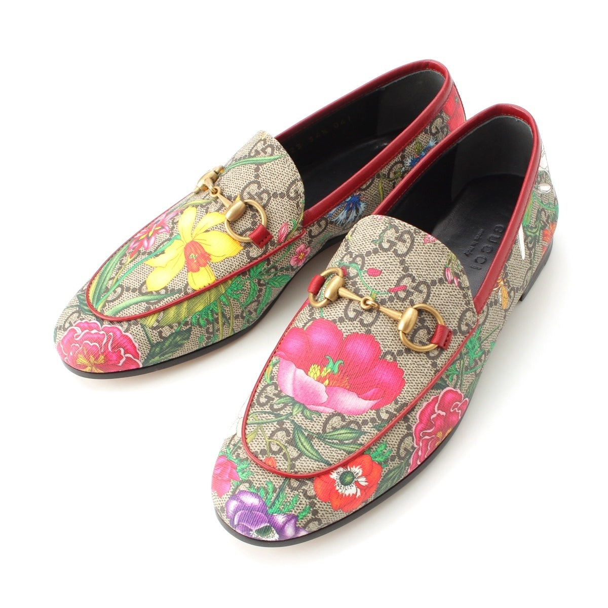 GUCCI Flora GG Supreme Michele Bitt loafers shoes 603323 multicolor 34 1/2