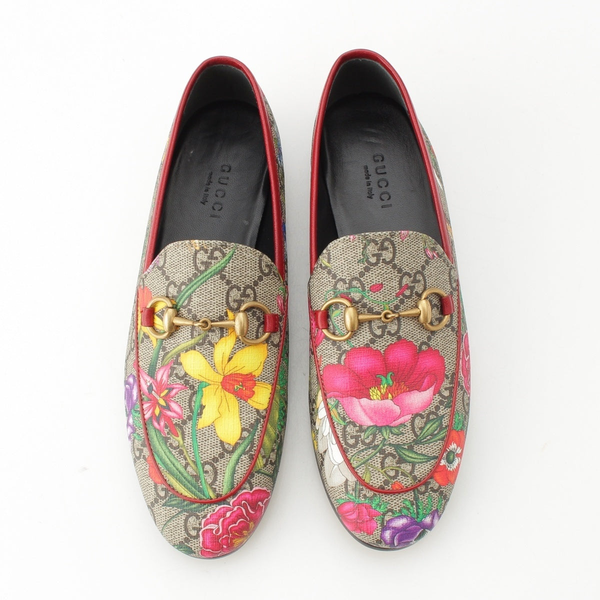 GUCCI Flora GG Supreme Michele Bitt loafers shoes 603323 multicolor 34 1/2