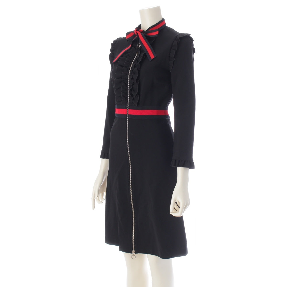 GUCCI Sherry line ribbon one piece dress 457032 black XS